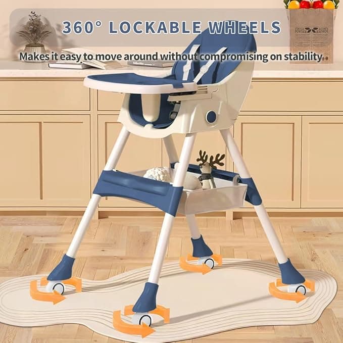 bonbay High Chairs for Babies and Toddlers, 4 in 1 Convertible Baby High Chair,