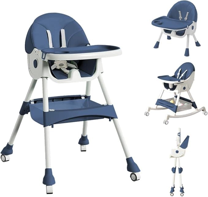 bonbay High Chairs for Babies and Toddlers, 4 in 1 Convertible Baby High Chair,