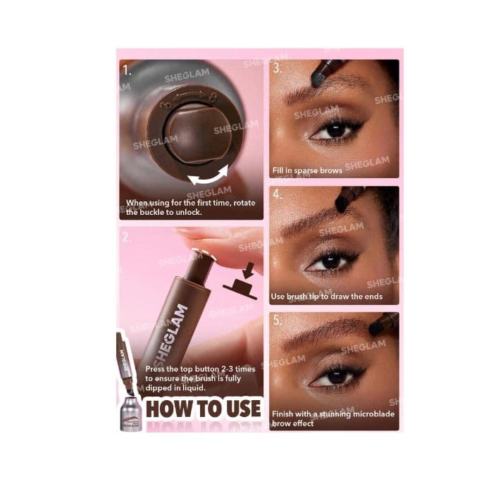 Sheglam Brow Fection Angled Brush & Dip Chocolate 1.2ml