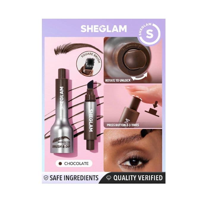Sheglam Brow Fection Angled Brush & Dip Chocolate 1.2ml