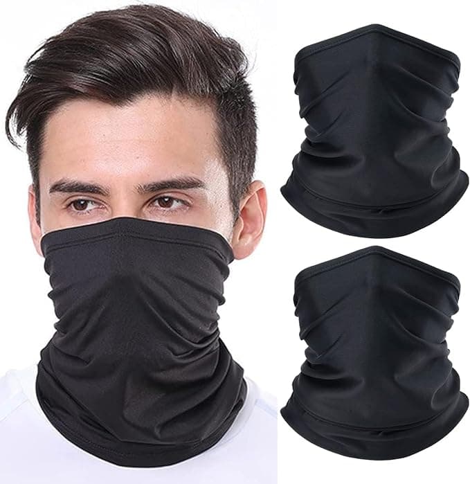 Panomi Biker Face Mask, Black, Dust-Proof and UV Resistant, Cycling Face Mask, B