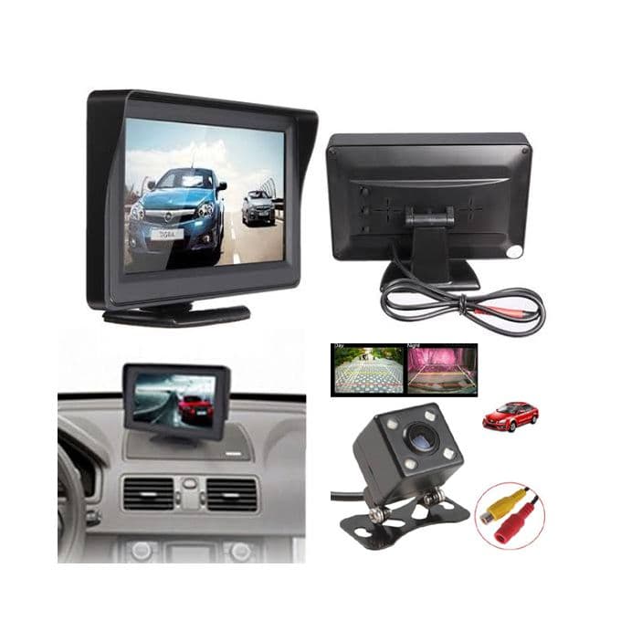 Car Rearview Monitor LCD 4.3 Inch - With 4 LED Camera