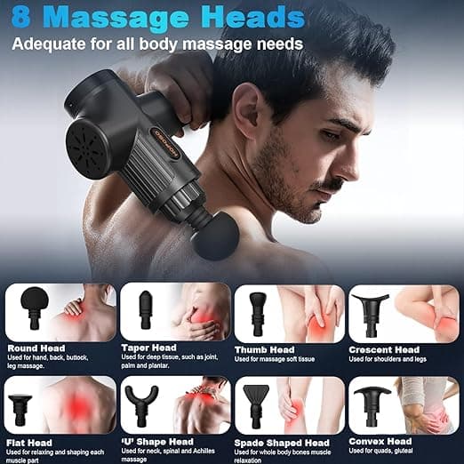 HOPOSO Massage Gun Deep Tissue Percussion Muscle Massager Handheld Electric Cord