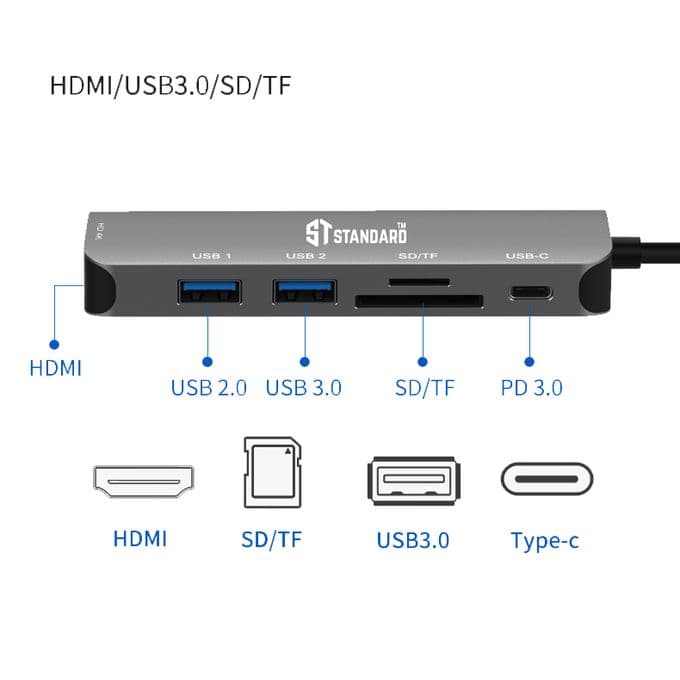 Standard Docking Station ST-95116D 6 in 1