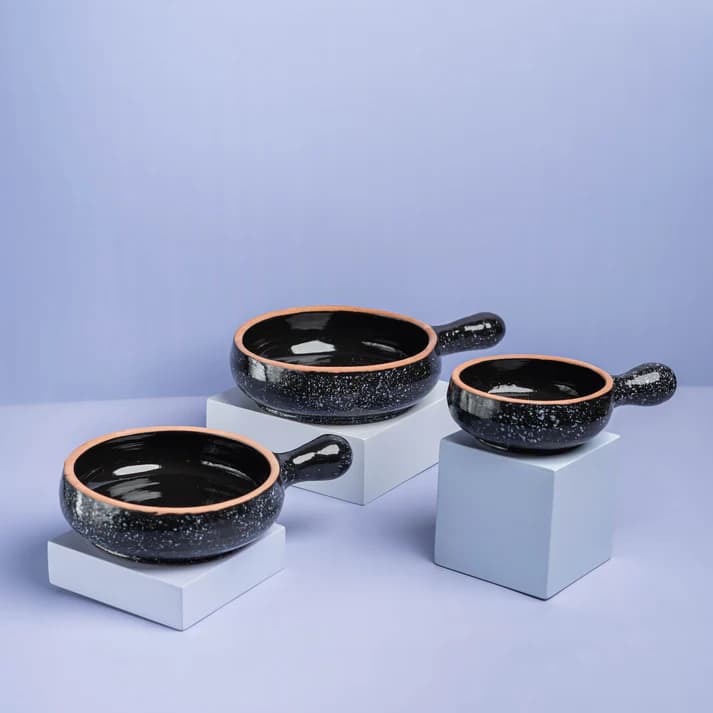 Pottery 3 Pcs Pans Set