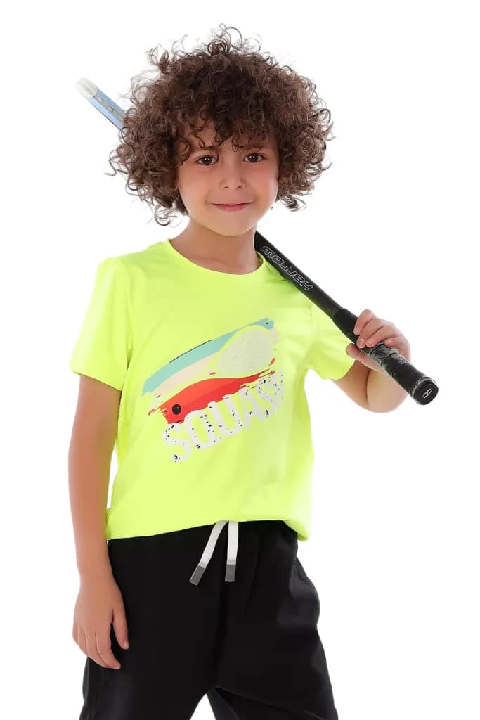 تيشيرت اسكواش أصفر للأولاد