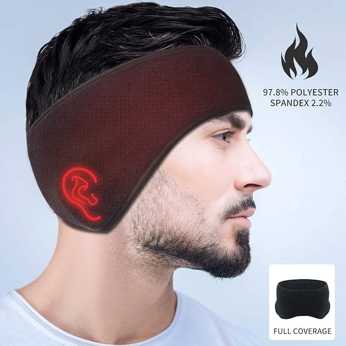 Rtie Ear Warmer Headband Cycling Running Ear Muffs Winter Windproof Fleece Ear C
