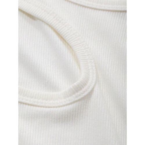 Martina Store Womens T-shirt Made Of Ribbed Cotton - White