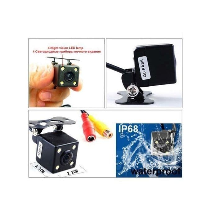 Car rear camera with rear view lights