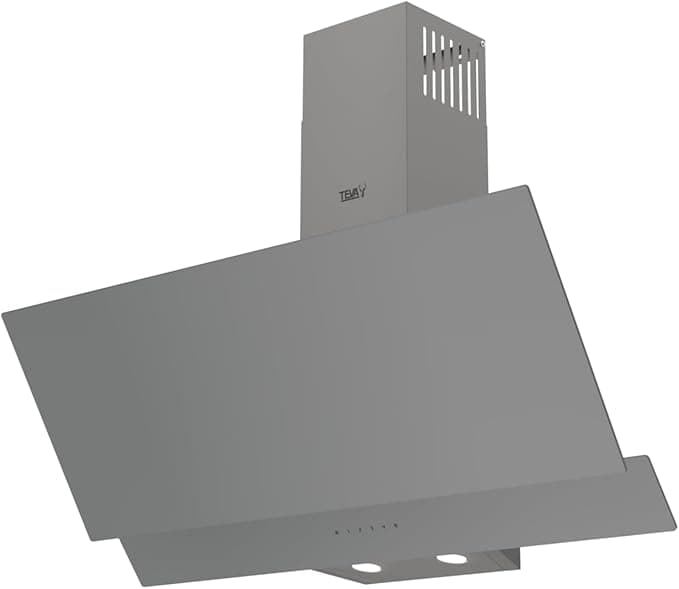 شفاط تيفا المزخرف 90 سم Airflow 800M3H - زجاج رمادي - تحكم باللمس، 4 مستويات سرع