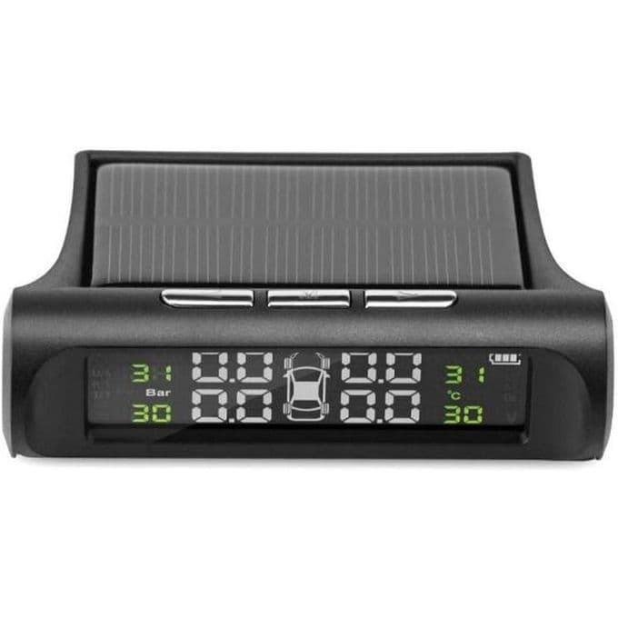 3X Solar Tpms Car Tire Pressure Alarm Monitoring System 4 External Automatic Ala