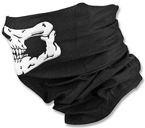 Black Unseamed Multifunctional Headband Skull Bandana Helmet Neck Face Mask Ther