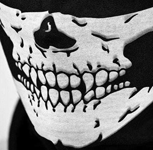 Black Unseamed Multifunctional Headband Skull Bandana Helmet Neck Face Mask Ther
