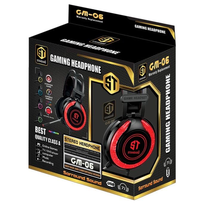 Standard GM-06 Gaming Headphone - Black