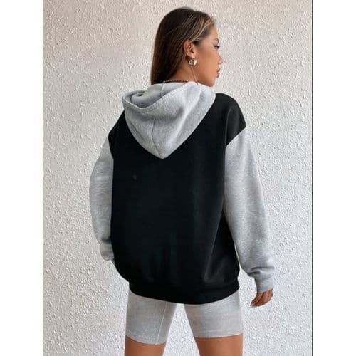 Martina Store Elegant Womens Hoodie - Black & Grey