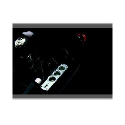 3-Socket USB Vehicle Power Supply Expansion Adapter - Black