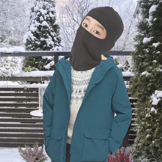 Kids/Children Ski Mask Balaclava, Thin Helmet Liner Face and Neck Cover Mask for
