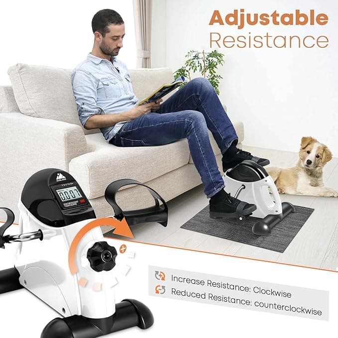 Mini Exercise Bike AGM Under Desk Bike Pedal Exerciser Foot Cycle Arm & Leg Peda