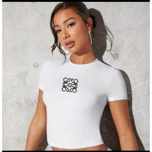 Martina Store Womens T-shirt Made Of Ribbed Cotton - White