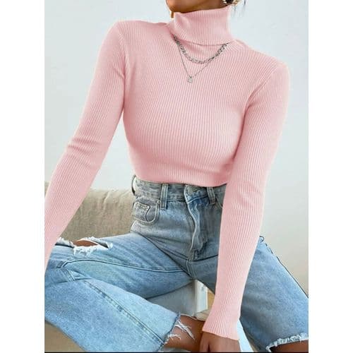 Martina Store Womens High Cool Made Of Ribbed Cotton - Pink