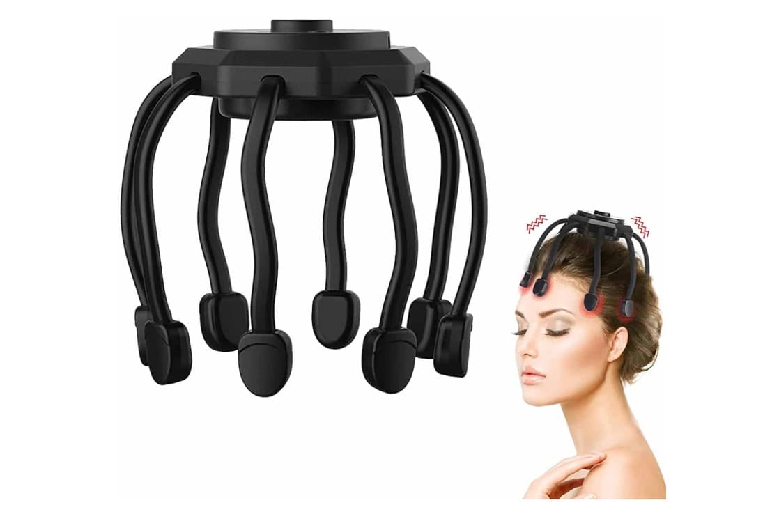 Electric Scalp Massager - Cordless Portable Head Scratcher Massager, Octopus Hea