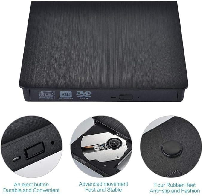 USB 3.0 DVD RW CD External Optical Drive Burner For Laptop & Desktop, Notebook P
