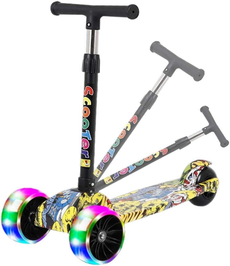 Inder Kids 3 wheel Mini Height- Adjustable Kick Scooter, 3-6Years-Old Graffiti