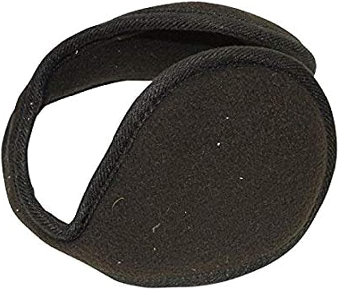 Motique Accessories Mens & Womens Polar Fleece Winter Earmuff Black