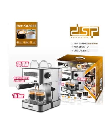 آلة إسبرسو DSP، آلة حامل فلتر الباريستا بقدرة 850 وات، ضغط 20 بار، آلة قهوة مع خ