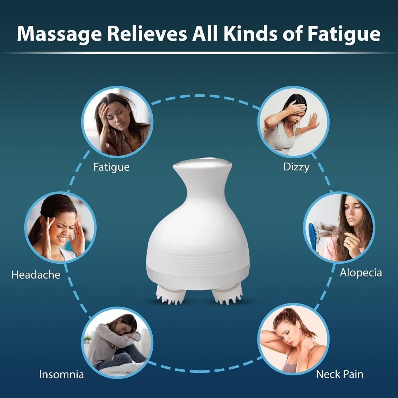 Nirvitthal Electric Scalp Massage Usb Scalp Massager With 76 Massage Spots 4 Mod