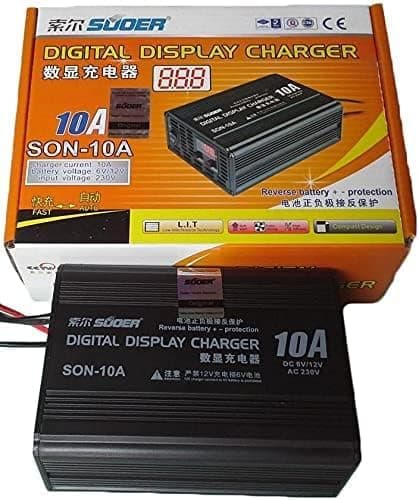 SUOER 10A Car Battery charger 12V&6V,Fast/Auto with selectors SON-10A - 2724